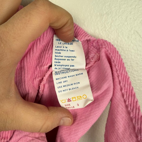 Retro Vintage Style Pink Corduroy Overalls By Happy Kids Joyeux Gamins Size 3 - Picture 15 of 16